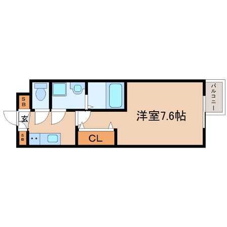 大物駅 徒歩7分 3階の物件間取画像